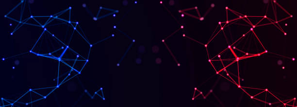istock Digital technology background. Network connection dots and lines. Futuristic background for presentation design. 3d 1385190589