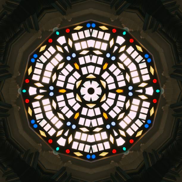 istock Mosaic glass window stained glass 1385191516