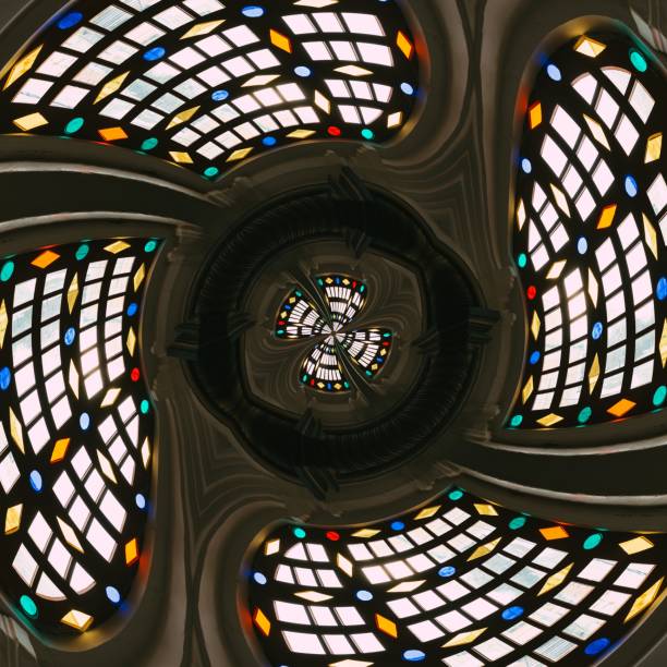 istock Mosaic glass window stained glass 1385191539