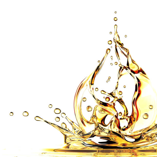 istock Oil Splash In The Form Of A Drop Isolated On White 1385191813