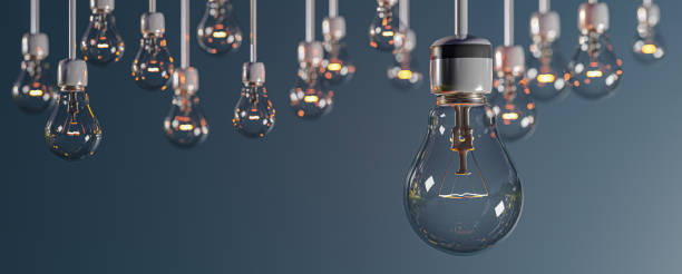 istock Light bulbs and ideas,light bulbs and ideas background, 3D illustration. 1385195793