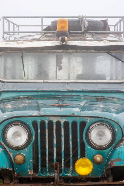 istock Green classic very old all-terrain vehicle 1385203364