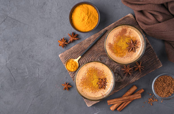 istock Milk coffee dessert with turmeric. Coffee pudding with turmeric 1385203760