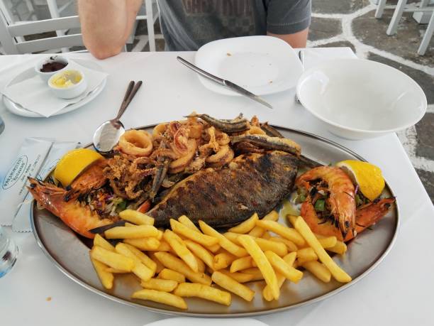 istock Paraportiana Taverna Seafood Platter 1385203860