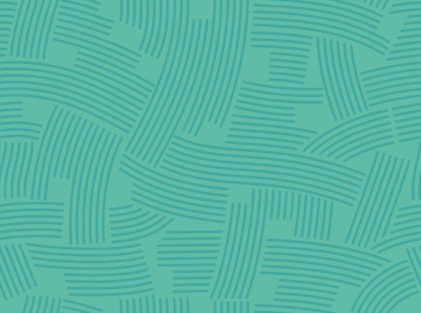 Seamless green field planting agriculture lines background textured pattern design.