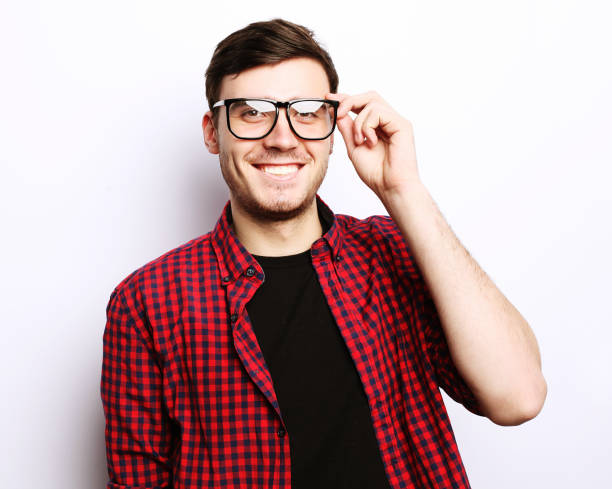 istock beautiful young man wearing glasses 1385212729