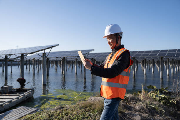 istock A male engineer are working on solar power generation. 1385224831