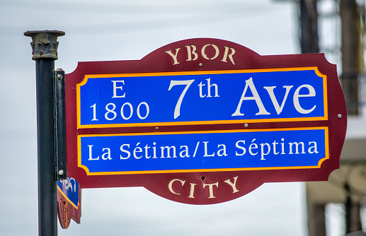 Ybor City street signs in Tampa, Florida