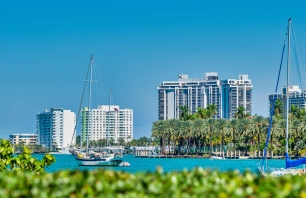 istock Buildings of Miami Beach surrounded by trees. 1385227473