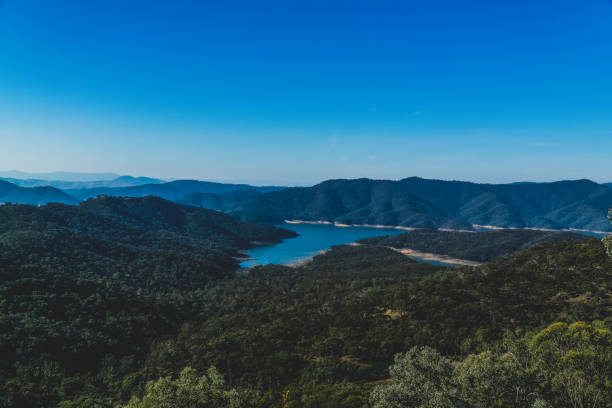 A view from above of lake \