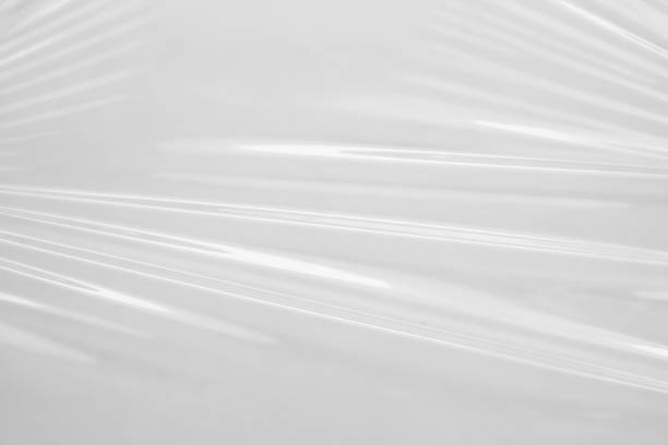 istock White transparent plastic film wrap texture background 1385233869