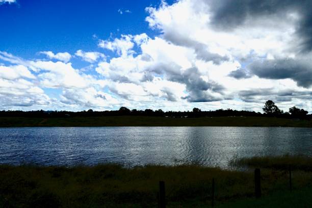 istock Danube Blue waters, Tory Blue Skies, Cloudy Lakescape, Queensland 1385234385