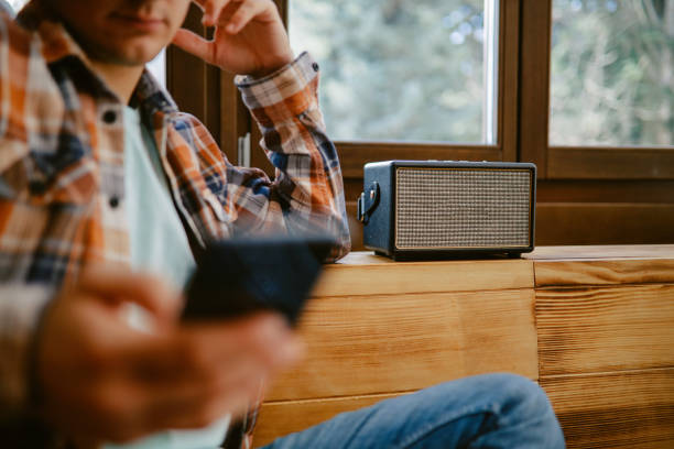 streaming music via smartphone app and wireless speakers