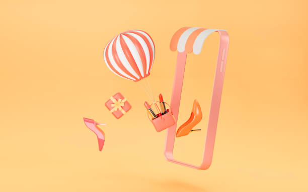 istock Gifts and phone, shopping online, 3d rendering. 1385275781