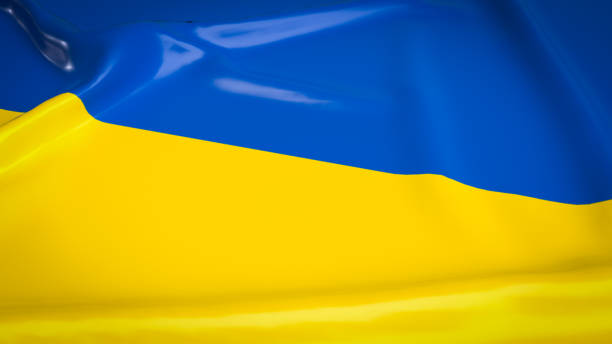 istock The Ukraine flag on business background  3d rendering 1385277214