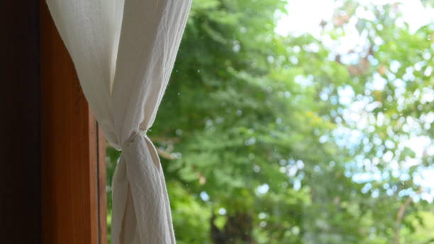 curtain in the room with natural background