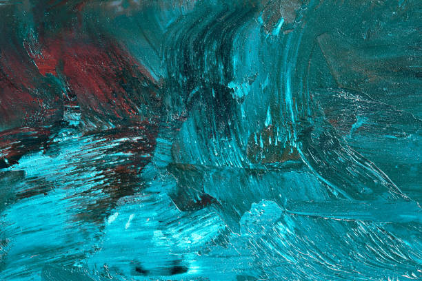 istock Oil texture imitation - pink, blue and teal background 1385282694