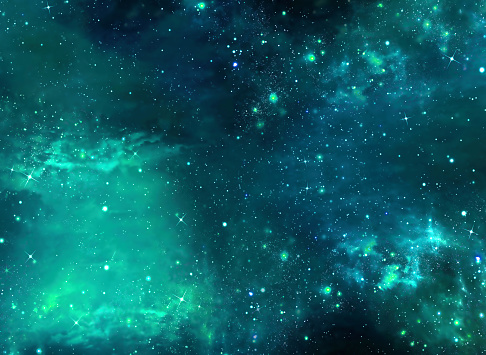 3d rendering deep space, abstract blue background,High definition Universe field  with stars, nebula and galaxy