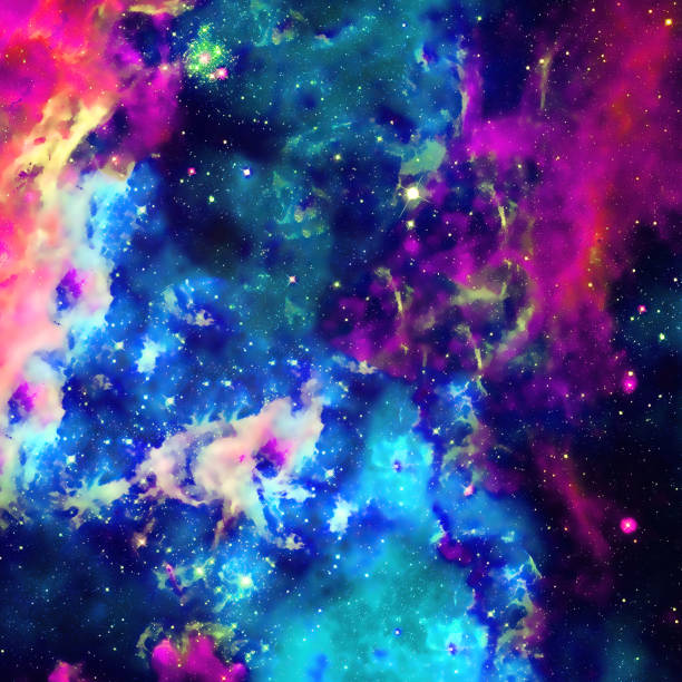 istock 3d rendering deep space, abstract blue background,High definition Universe field  with stars, nebula and galaxy 1385300530