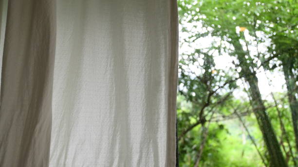 istock white curtain in the room with natural background 1385307485