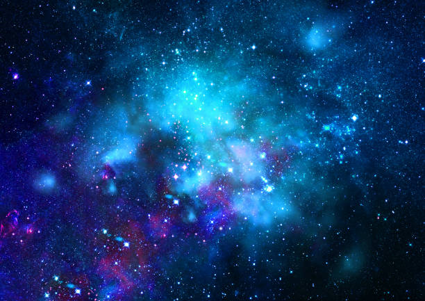 3d rendering deep space, abstract blue background,High definition Universe field  with stars, nebula and galaxy