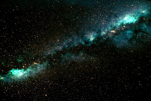 3d rendering deep space, abstract blue background,High definition Universe field  with stars, nebula and galaxy