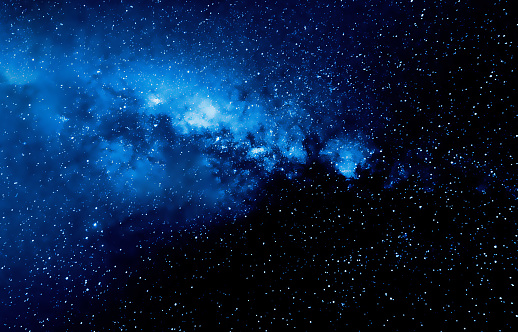 3d rendering deep space, abstract blue background,High definition Universe field  with stars, nebula and galaxy