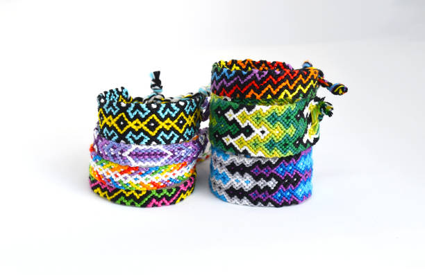istock DIY woven friendship bracelets with different braiding. Summer accessory 1385317929