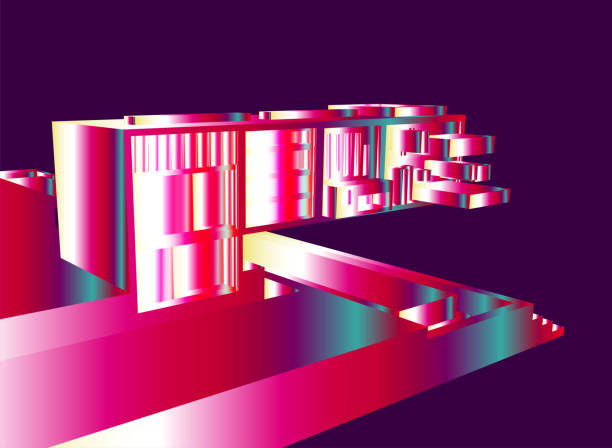 色サイバー都市空間構造ネオンパターンの背景 - abstract architecture backgrounds blurred motion点のイラスト素材／クリップアート素材／マンガ素材／アイコン素材