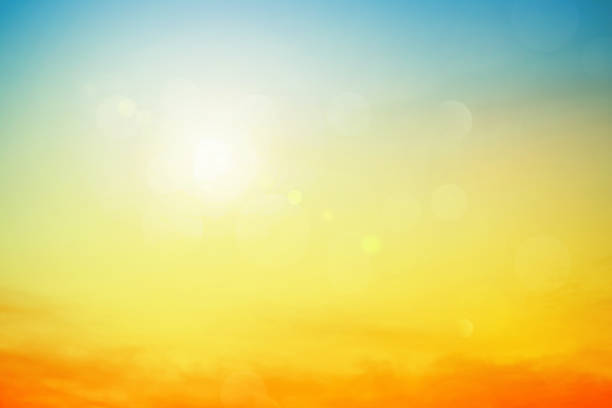 istock Relaxing outdoors vacation landscape concept: Abstract blurred sunlight beach colorful blurred bokeh background with retro effect autumn sunset sky have blue bright, white, and color orange calm. 1385324150