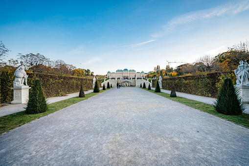 Schoenbrunn Palace and Gardens in Vienna, Austria are a UNESCO World Heritage Site. September 25, 2023.