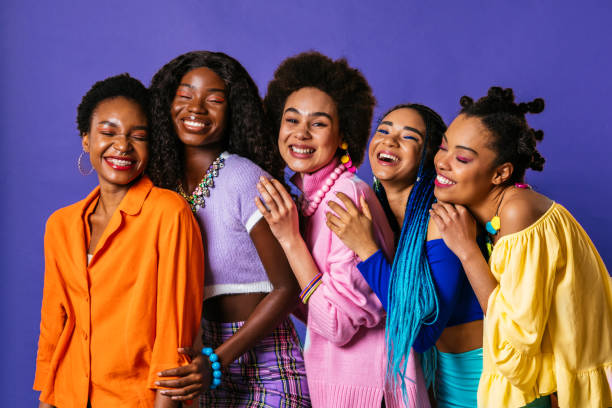 istock Beautiful black women posing in studio 1385325869