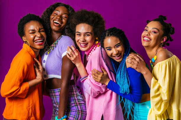 istock Beautiful black women posing in studio 1385325916