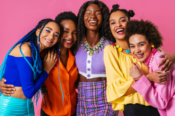 istock Beautiful black women posing in studio 1385325963