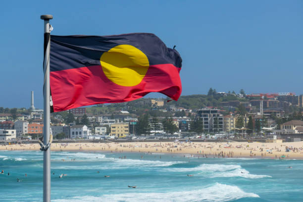 tierra roja - australia australia day celebration flag fotografías e imágenes de stock