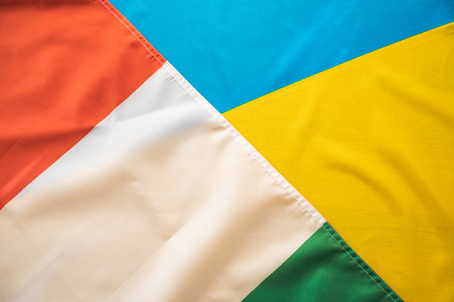 Italian ukrainian political relationship country flags close up