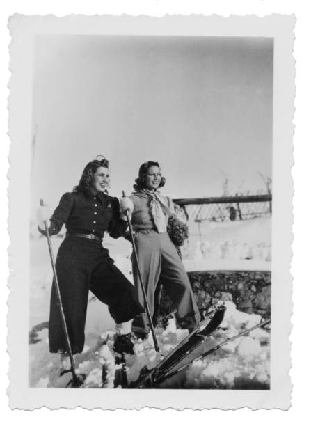 istock Young Women with Ski. 1935. 1385363230