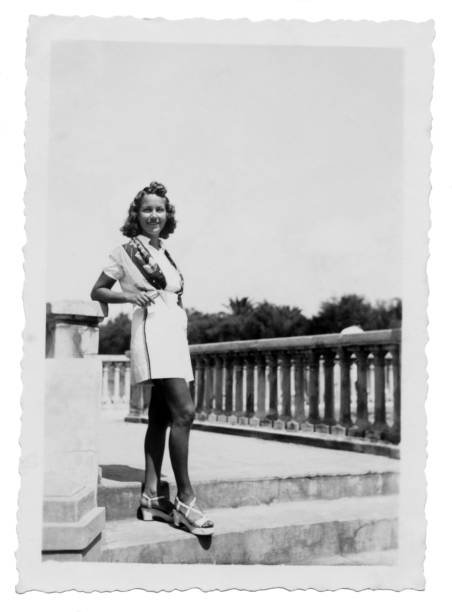 istock Beautiful young woman in 1938. 1385363231