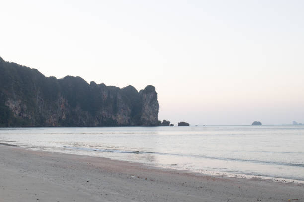 Strolling on the sandy beach at sun rise