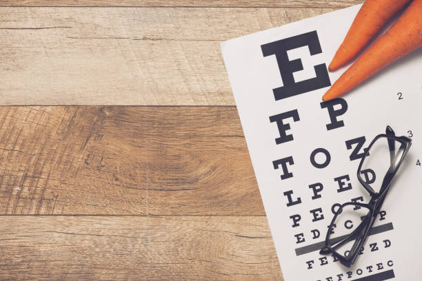 istock Caring for eye sight by healthy eating. Concept. View from above 1385376486