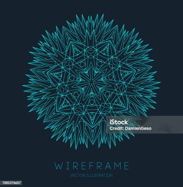 Circle Pattern Technology Blue Abstract Geometric Shape Tech Pattern On ...
