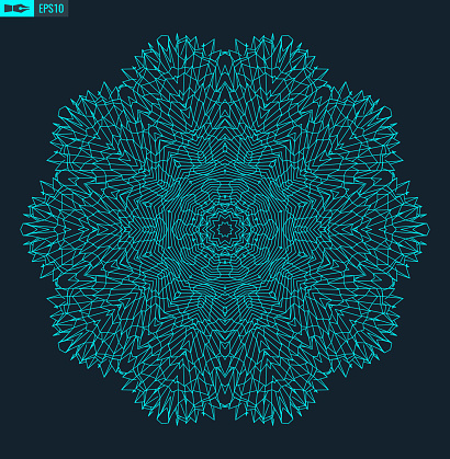 Tech Pattern Shape Circle Pattern Technology Blue Abstract Geometric Shape Tech Pattern On ...