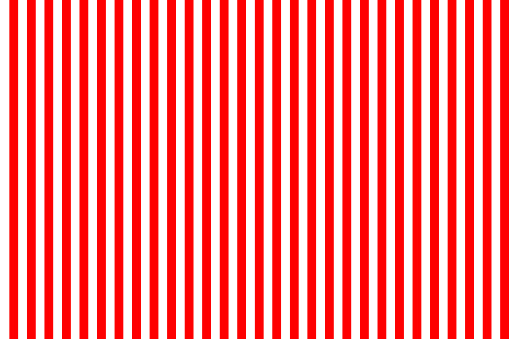 White red stripes. White red seamless pattern. Vertical stripes background. Bright line seamless texture. Backdrop for wall, gift, wallpaper and candy. Vector.