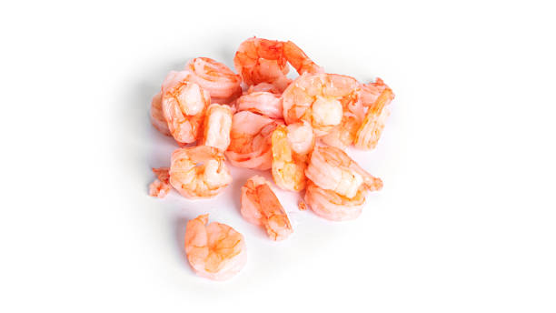 istock Shrimp isolated on a white background. Fresh shrimp. Boiled shrimp. Prawns 1385379681