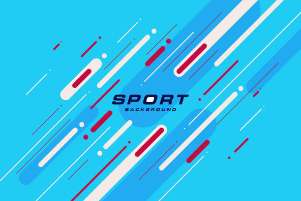 Layout poster template design for sport mega event Layout design with dynamic shapes for event, tournament or championship. Sport background. pics for football graphics stock illustrations