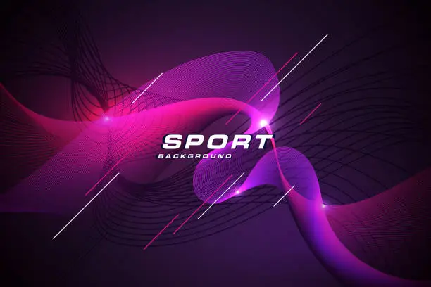 Vector illustration of Shine sports wave background