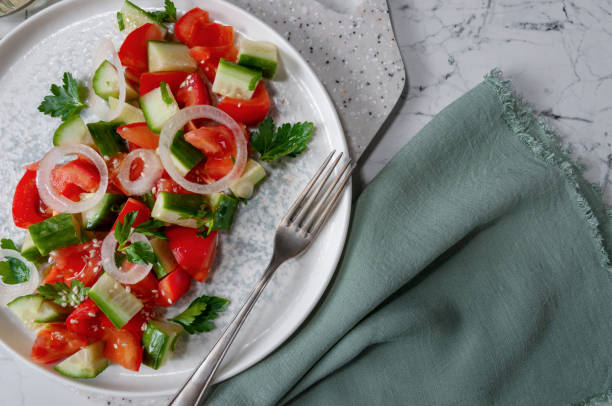 istock Summer salad, vitamin, vegetarian. 1385385873