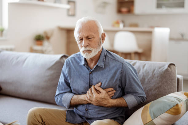 istock Senior man with Chest Pain 1385394032