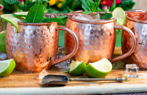 istock Moscow mule drink with fresh mint, lime, ginger beer and vodka 1385394665