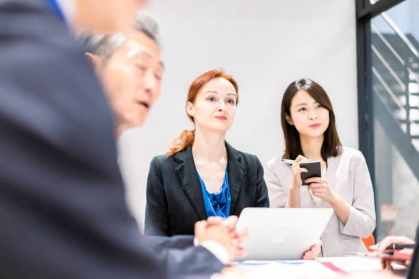 istock A woman interpreting at an international conference 1385398055